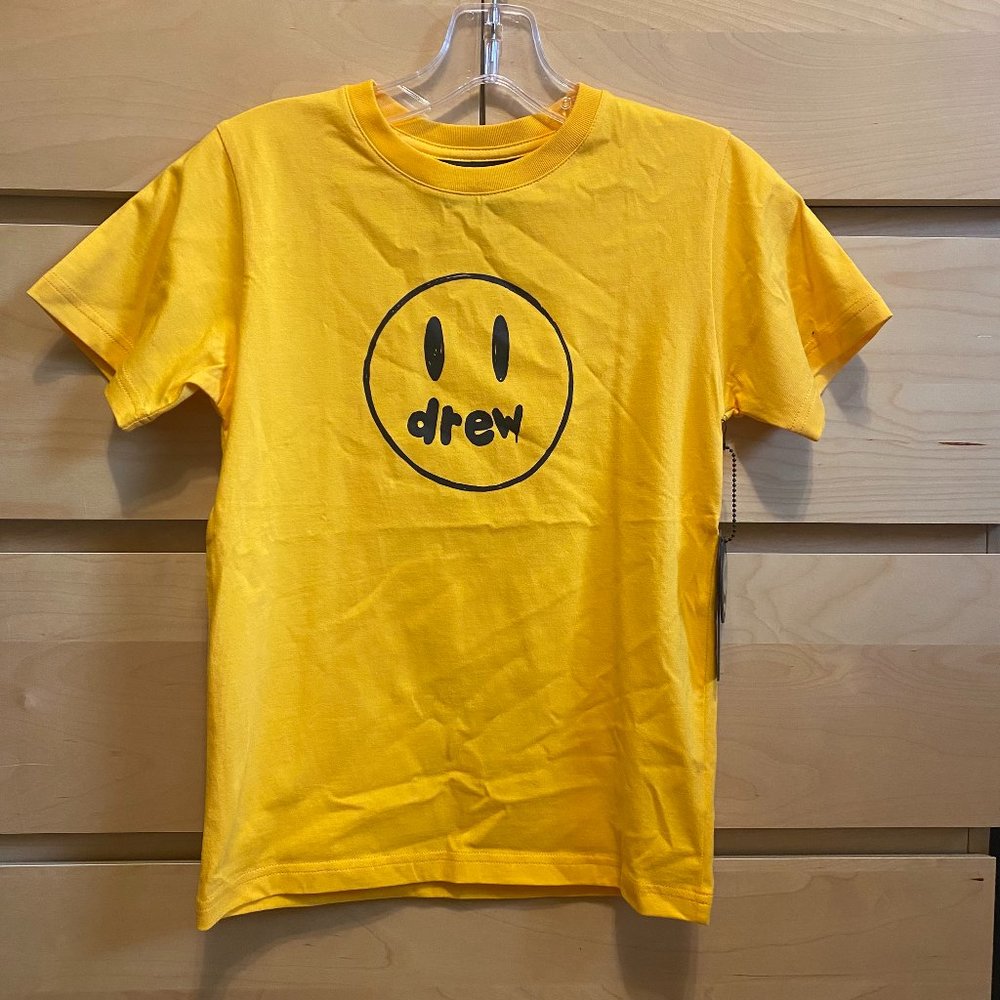 NWT DREW HOUSE YELLOW PAINTED MASCOT T-SHIRT